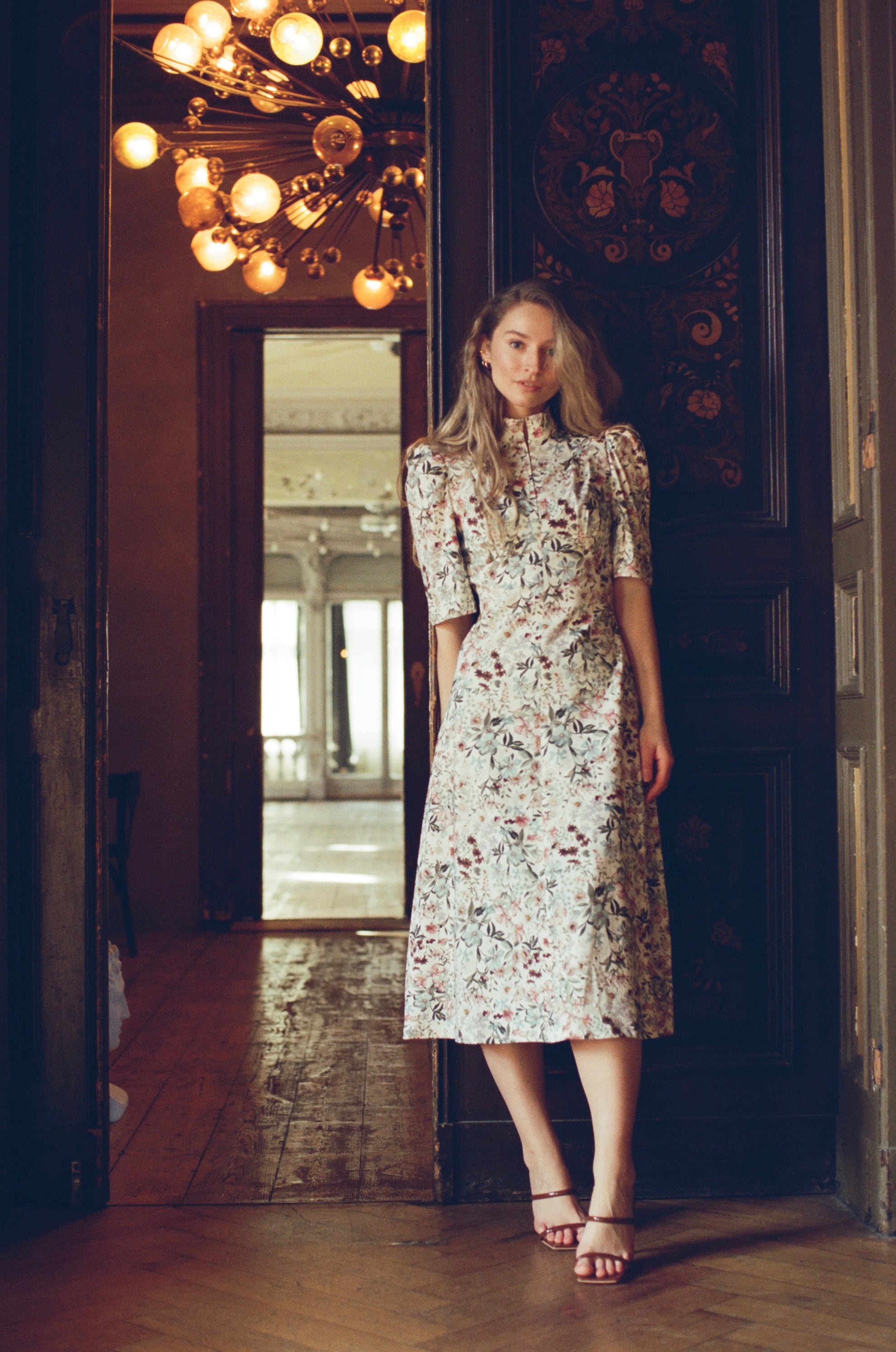 Esther Dress / Vintage White Floral Cotton Esther Dress / Vintage White Floral Cotton