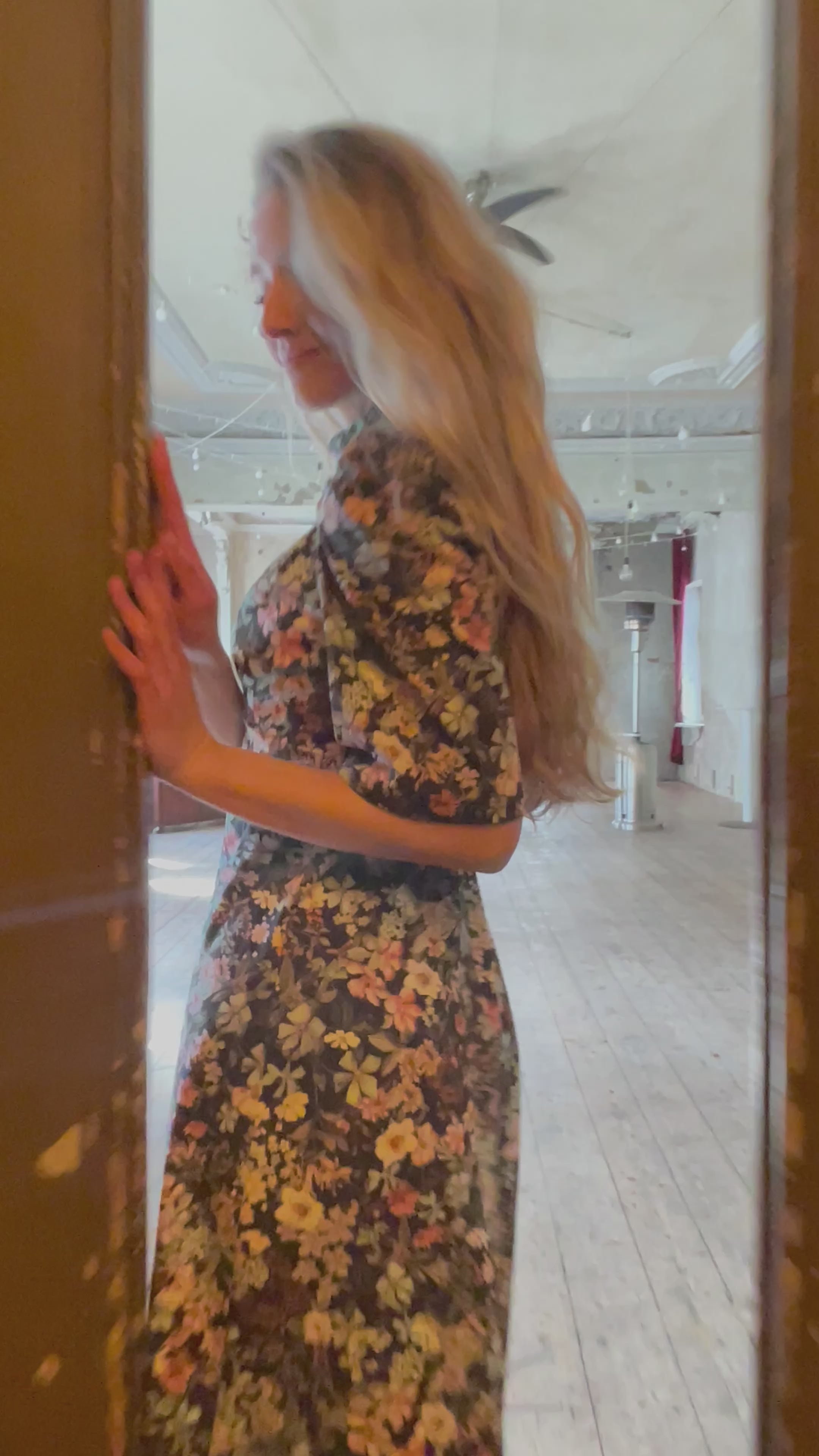 Esther Dress / Black Floral Cotton - Onirik