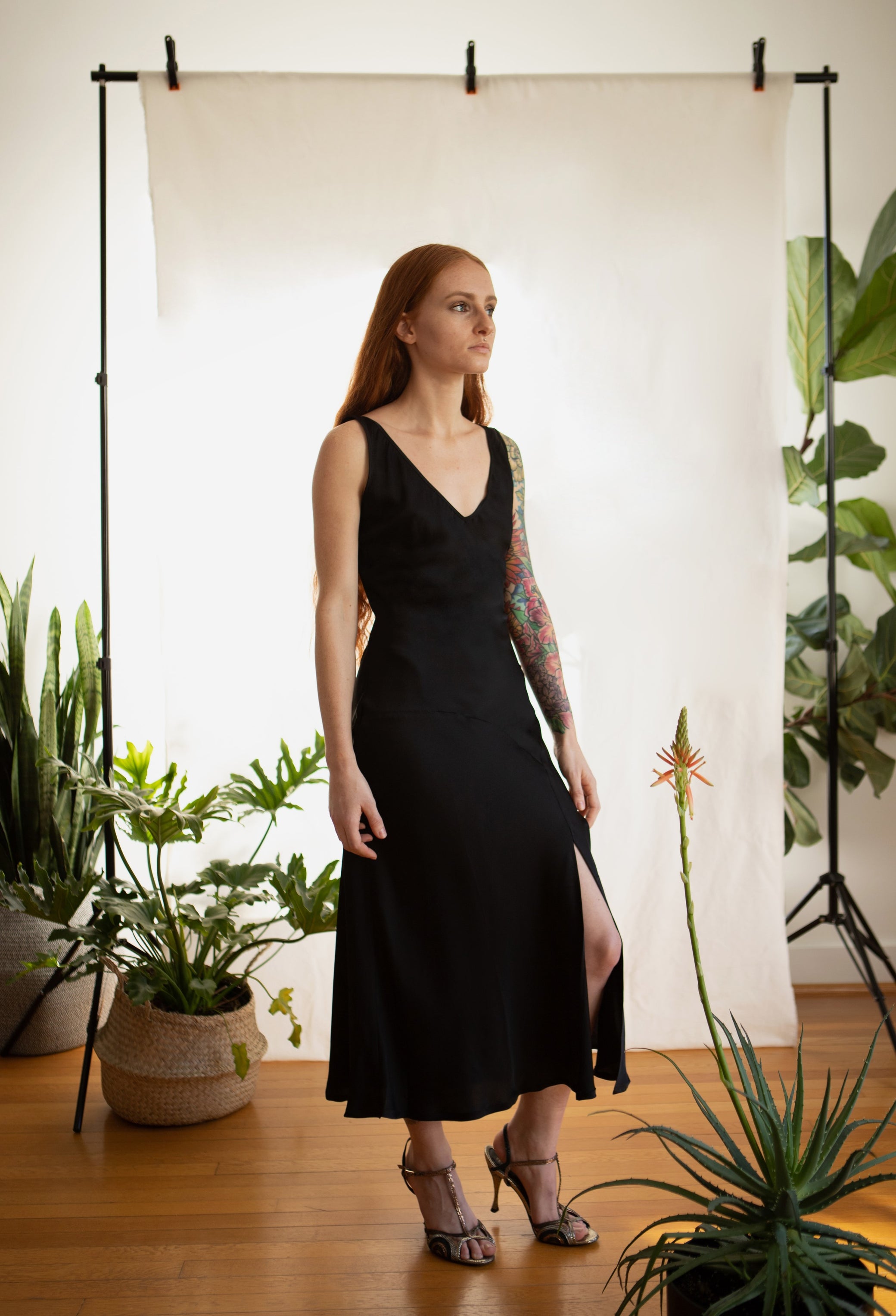 Mae Slip Dress / Black Silk - Onirik Mae Slip Dress / Black Silk - Onirik
