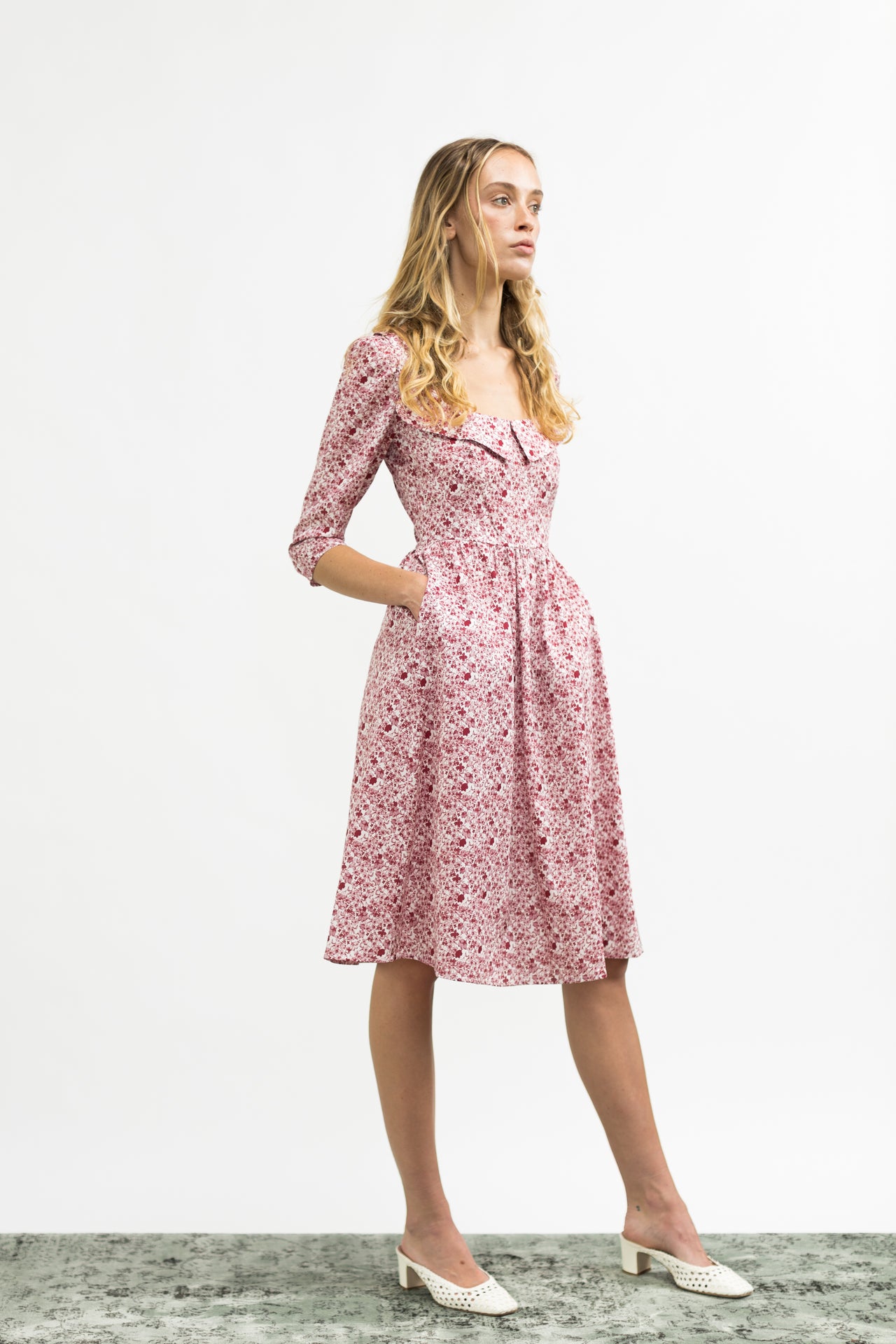 Marisol Dress / Pink + Milkly White Liberty Floral Cotton