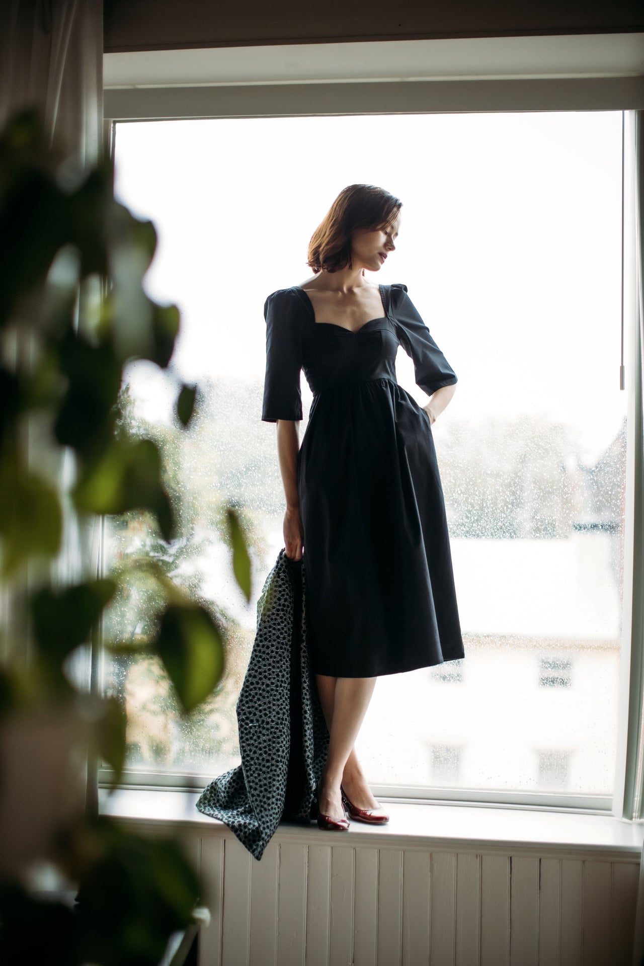 Suzan Dress / Black Cotton